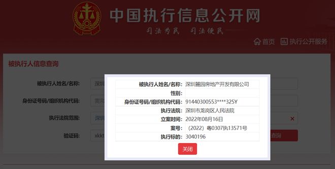 颐安集团旗下麓园地产被列为被执行人，执行标的304万元，涉及投资兴办实业